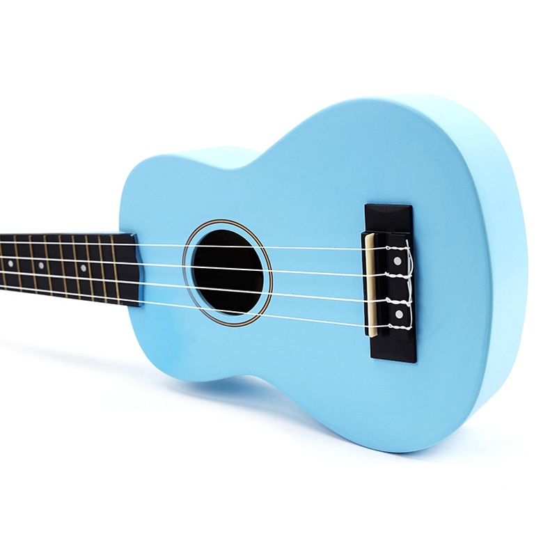 Instrumen Gitar Akustik Ukulele Soprano 4 Senar Bahan Serat Karbon Ukuran 21 Inci 7 Warna Untuk Pemula