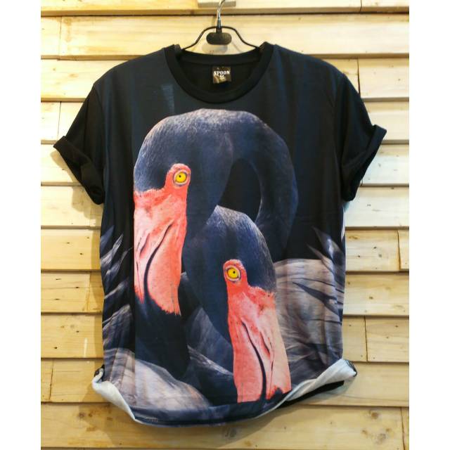 Baju Kaos Printing 3D Bangkok Thailand Bird Burung Fullprint Full Print Spoon Import Impor Distro