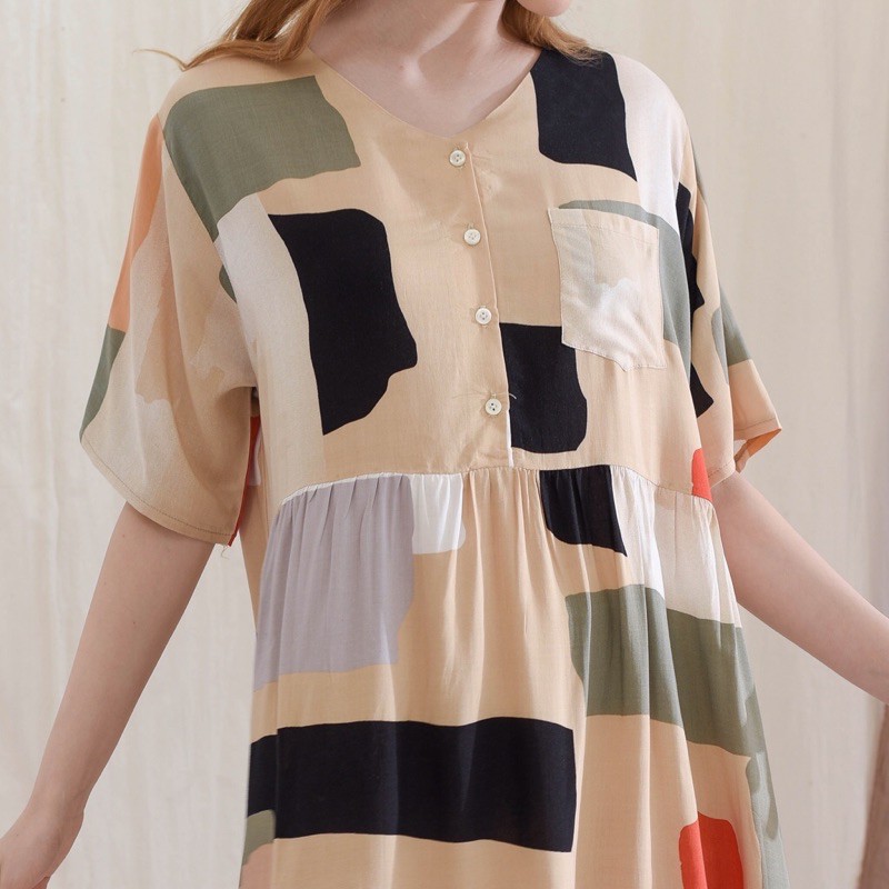 Julia Nightdress - Piyama / Daster Rayon Premium by RAHA Sleepwear-Mocca