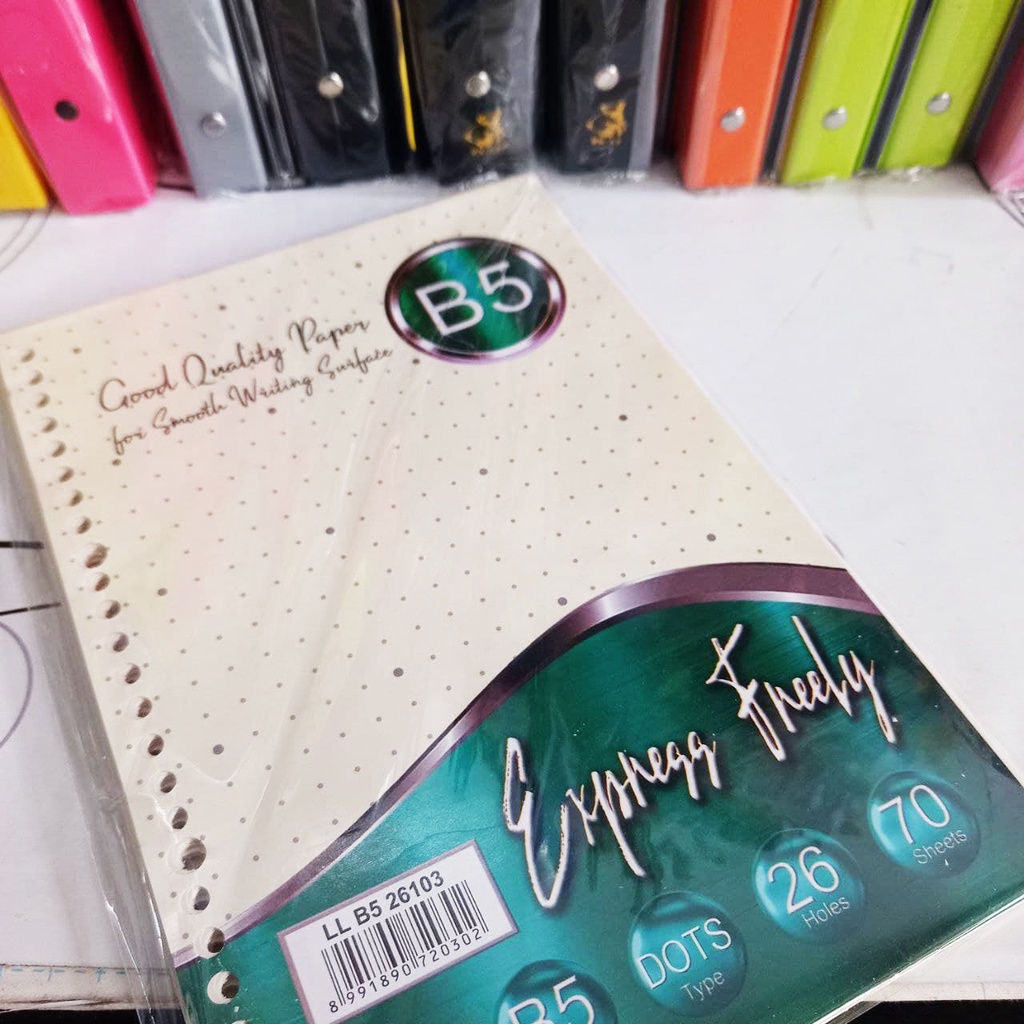 

Isi Binder B5 70 lembar Dots Grid Kertas Binder Titik Kotak Loose Leaf Murah