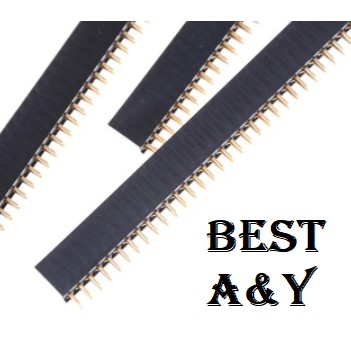 PIN HEADER FEMALE STRIP SINGLE ROW BLACK HITAM 40p 4pin PIN High Quality 1X40 2.54MM