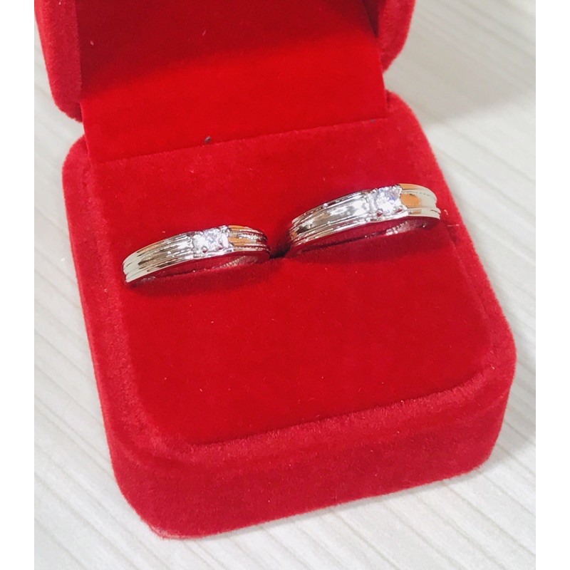 CINCIN PASANGAN PERMTA SILVER925 /LAPIS EMAS PUTIH ASLI /CPP069