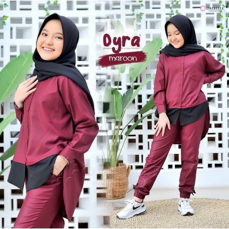 TREND Dyra One Set Kids Setelan Anak Umur 6 7 8 9 Tahun Stelan Atasan Plus Celana Busana Muslim Anak