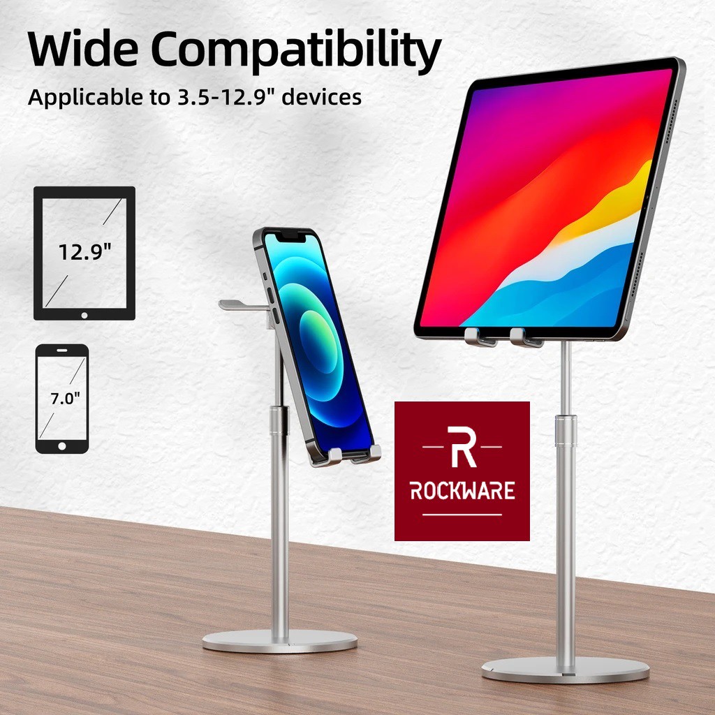 ROCKWARE Desktop Scalable Telescopic Stand Holder Tablet and Headphone