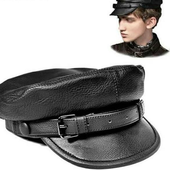 TG3E Topi kulit asli ring captain pilot penerbangan G2кH
