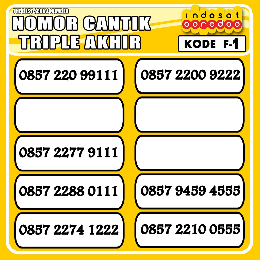 Nomor Cantik Im3 Indosat Ooredoo