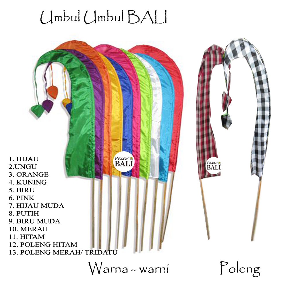 UK. 3M UMBUL-UMBUL/PENJOR BALI TANPA BAMBU