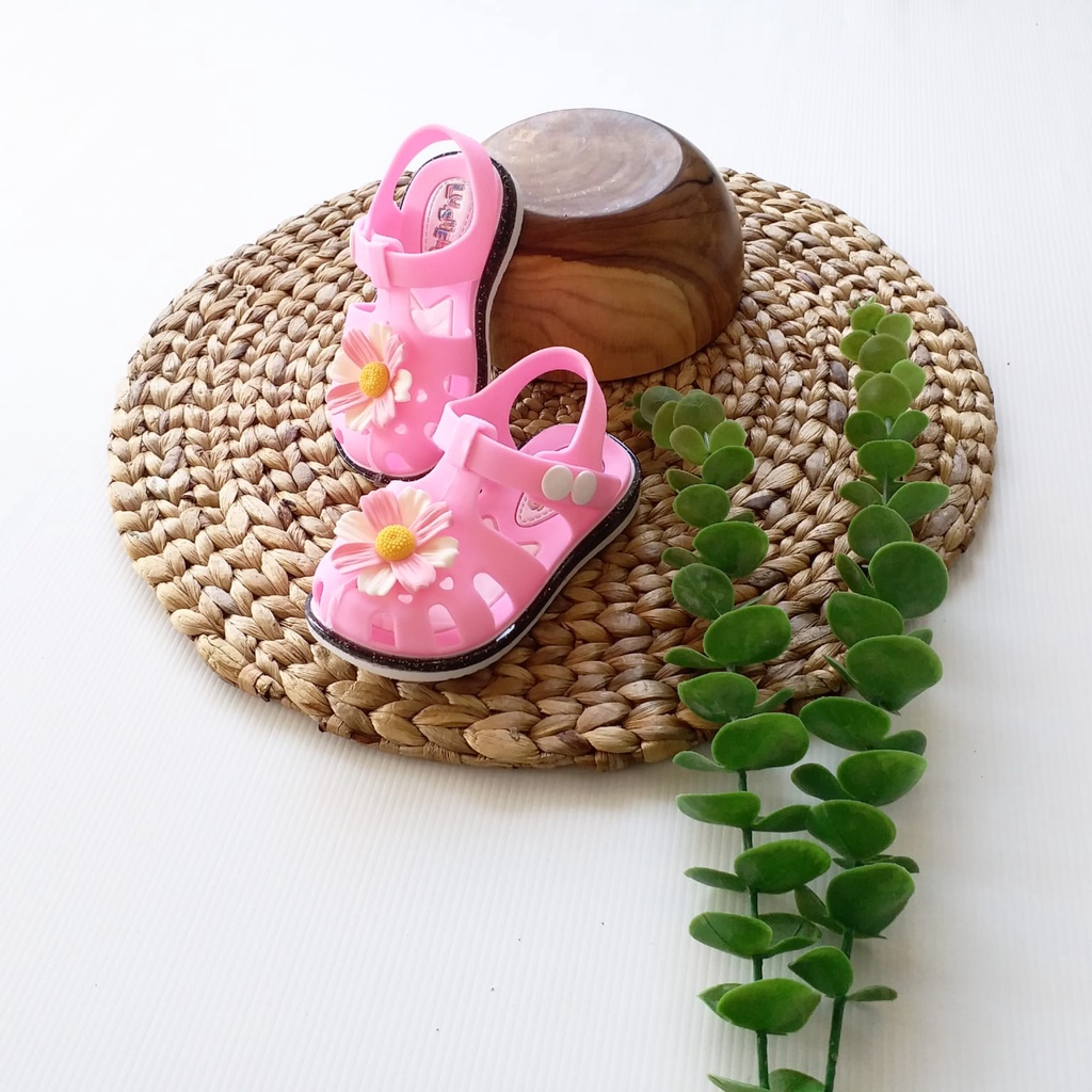 LittleAaron VECHIA FLOWER 238 Sandal Anak Perempuan Bahan Karet Model Lucu 2-7 Tahun Import Sport Termurah Sendal Bayi Anak Cewek Cowok