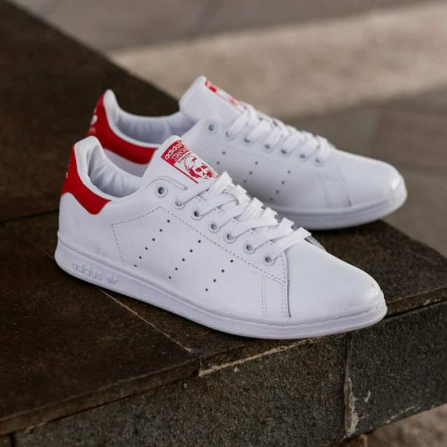 Adidas Stan Smith White Red Leather