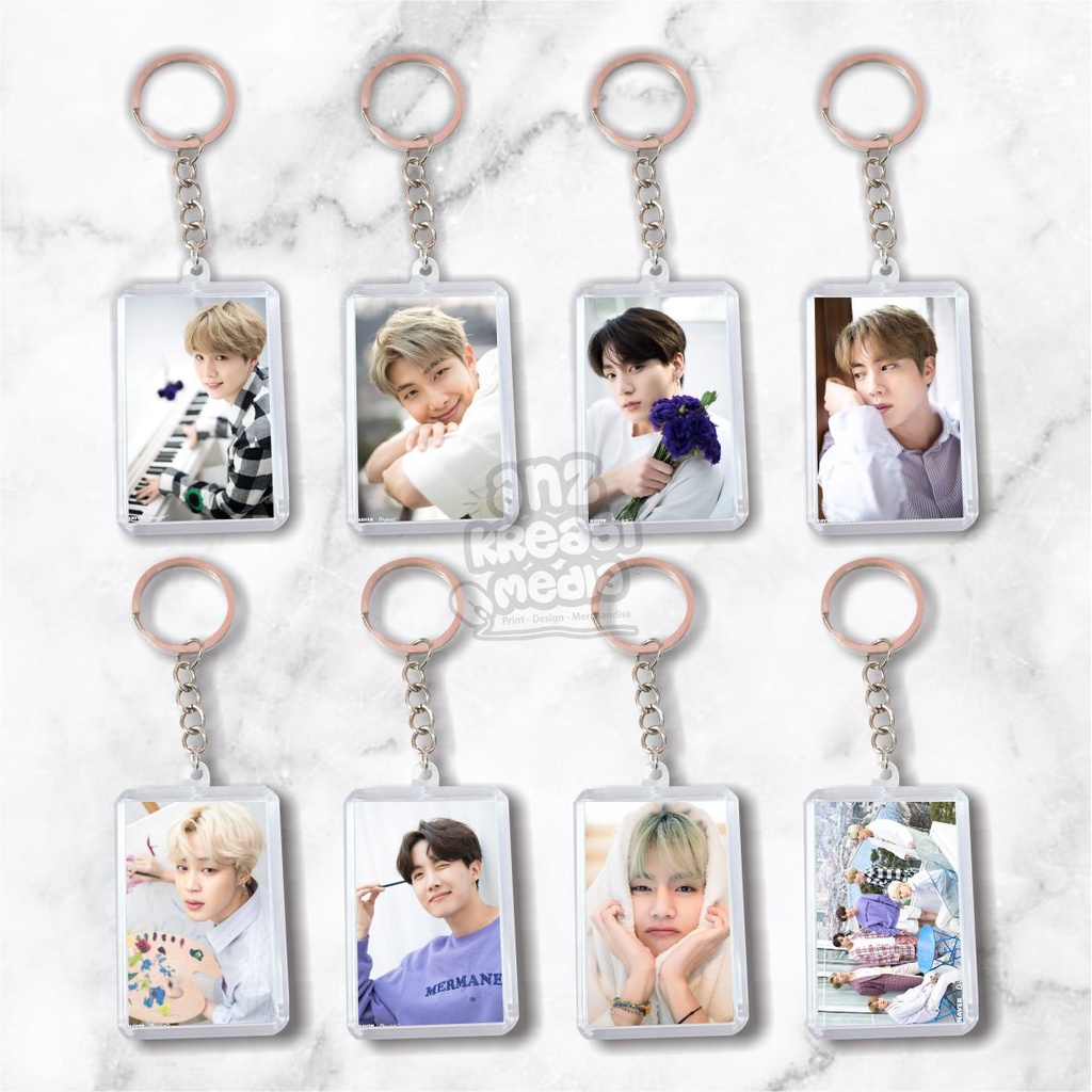 (READY STOCK) GANTUNGAN KUNCI AKRILIK BTS WHITE DAY 2019 - SOUVENIR KPOP MURAH UNOFFICIAL
