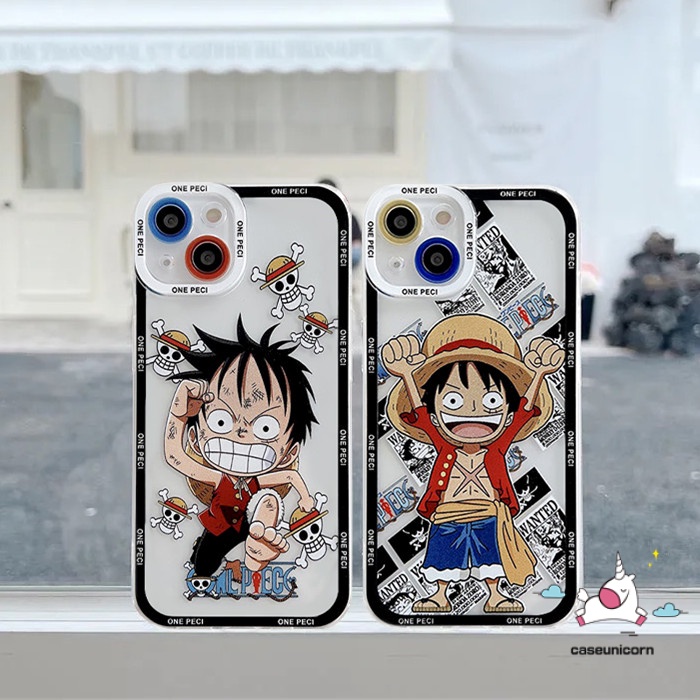 Kartun Luffy Casing Realme 10 6i 8i 8 5 9i 5s 5i 8pro 9 9pro Plus C55 C33 C21Y C25 C25s C12 C25Y C35 C11 C31 C3 C15 C20 C20A C21 Pelindung Lensa Trendy Anime One Piece Soft Case