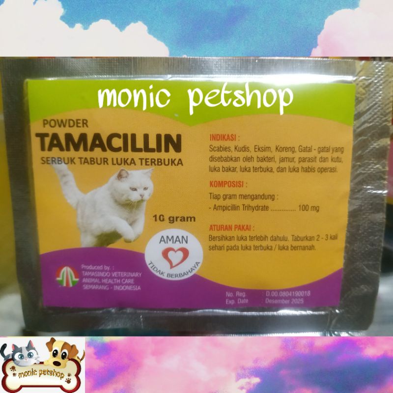 Tamacillin Obat Luka Kucing - Serbuk Tabur Luka Terbuka