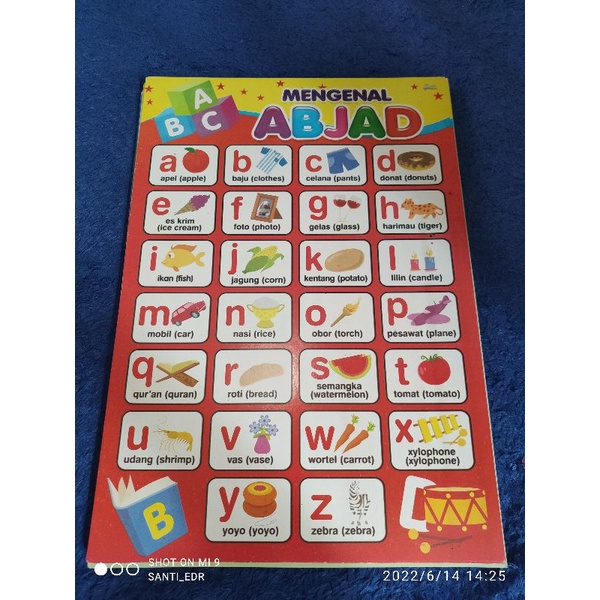 

Poster Belajar Pengenalan Penambahan, Pengurangan, Pengenalan Abjad, Pembagian