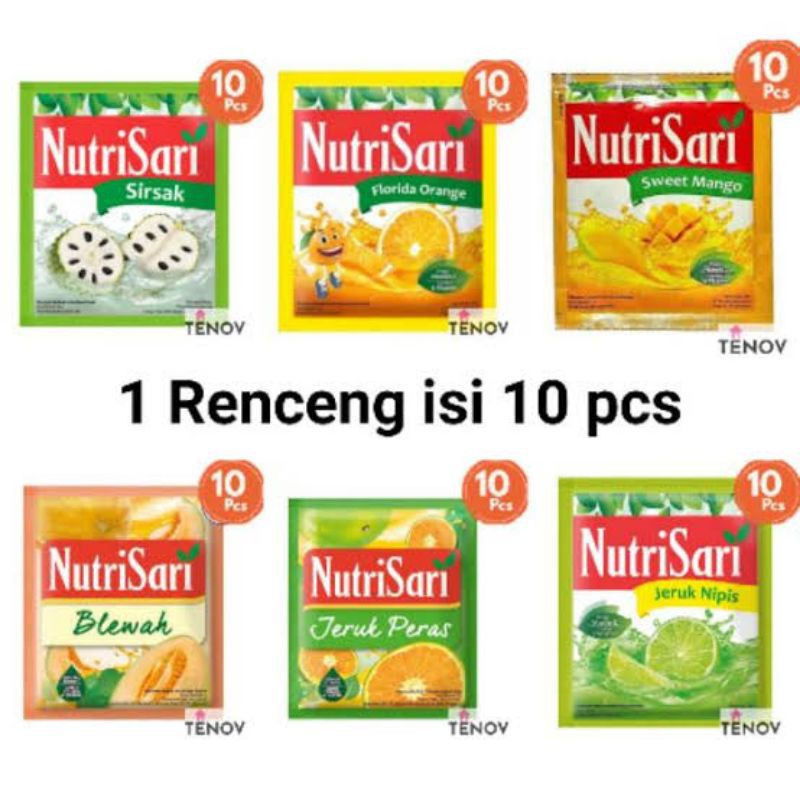 

NUTRISARI ANEKA VARIAN LENGKAP 1 renceng/pack isi 10 sachet [GROSIR]