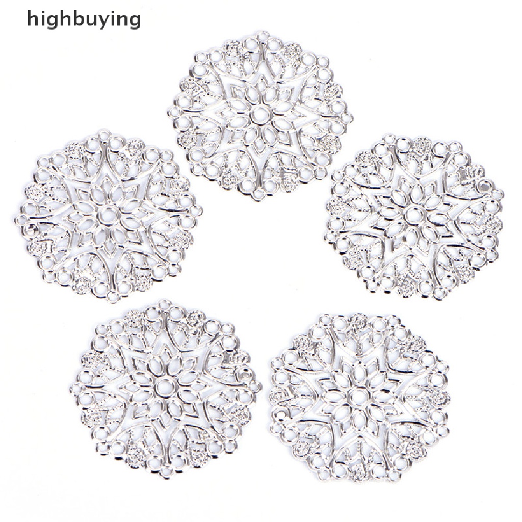 Hbid 50PCS Konektor Bentuk Bunga Warna Perunggu Untuk Membuat Perhiasan DIY