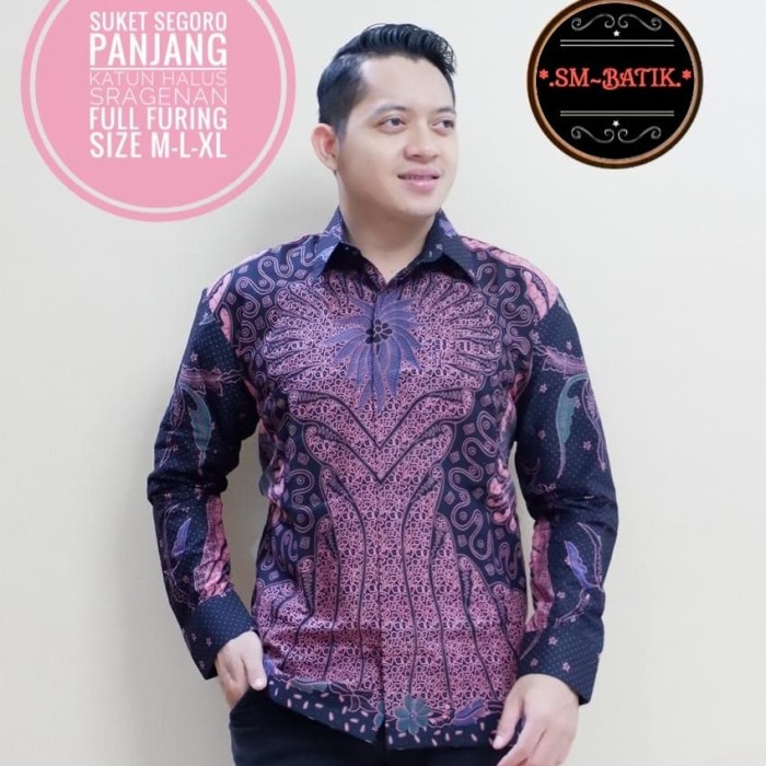 SUKET SEGORO Atasan Kemeja Batik Pria PREMIUM Lengan Panjang Katun Halus FULL FURING SM BATIK PEKSI SELING Dewa wangsa Prastowo Proboseto kuning Rajaswa Jayanegara Mahesa Hanung Kencono Bondowoso Joglo ungu Suket Segoro mahkota