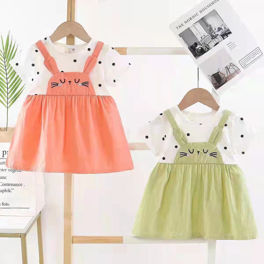 ASLI IMPORT dress import babeebabyshop setelan anak perempuan cewek BUN CARROT / SLEEPING BEAUTY / SIMPLE MEOW SWAN