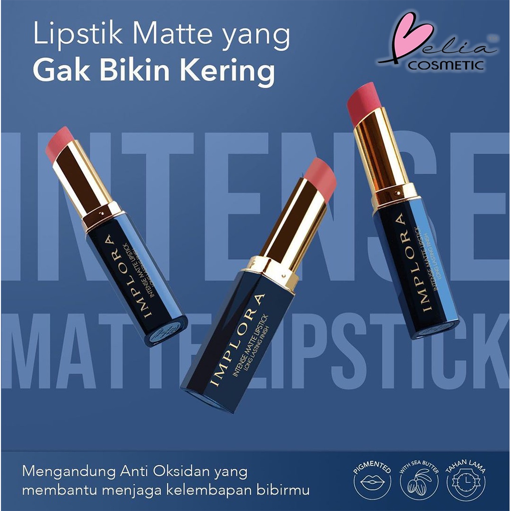 ❤ BELIA ❤ Implora (✔️BPOM) Intense Matte Lipstick Long Lasting Finish | lipstik mate implora