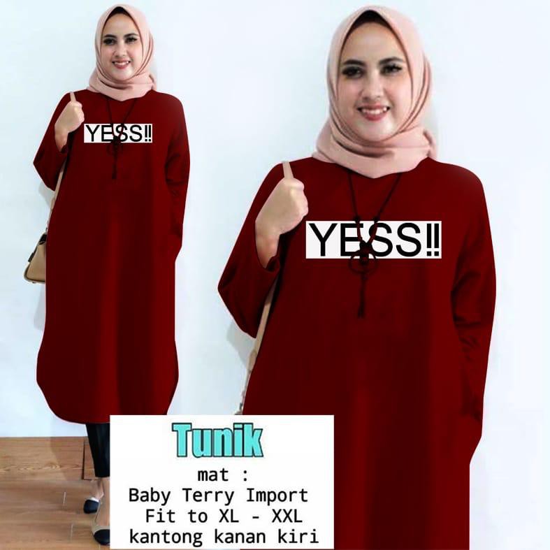 TUNIK YESSS / TUNIK MAMACHI / TUNIK POLOS/ TUNIK CEWEK / TUNIK PANJANG / TUNIK MOTE / TUNIK MUSLIM