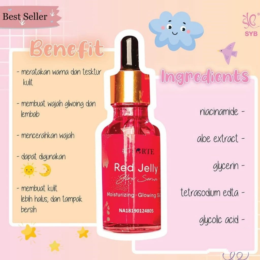 Red Jelly Forte Glow Serum Pencerah Wajah By SYB Original