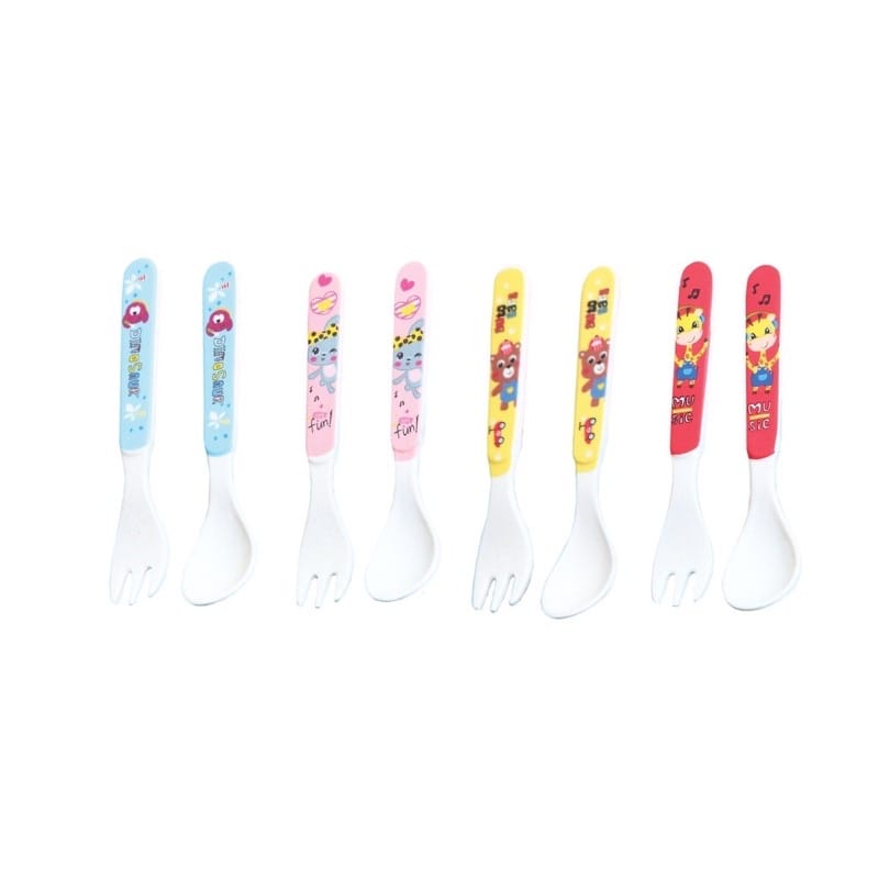 Baby Safe Dino Spoon &amp; Fork (SG001) - Sendok Dan Garpu