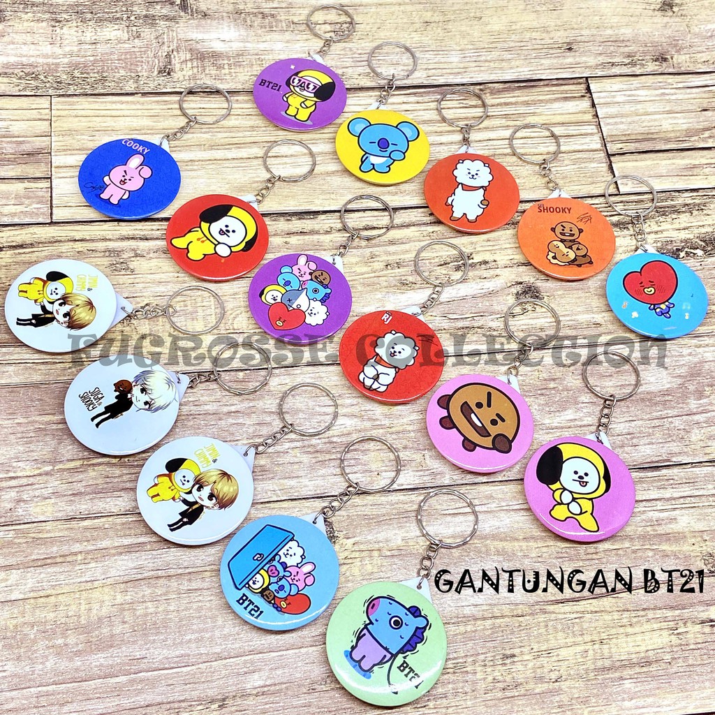 GANTUNGAN KUNCI  BT21 MOTIF KARTUN / GANTUNGAN TAS / AKSESORIS GANTUNGAN KUNCI / KEYCHAIN