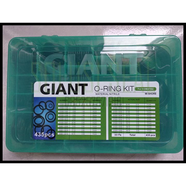 O-Ring Service Kit / Oring Box Komatsu Giant Nbr-90