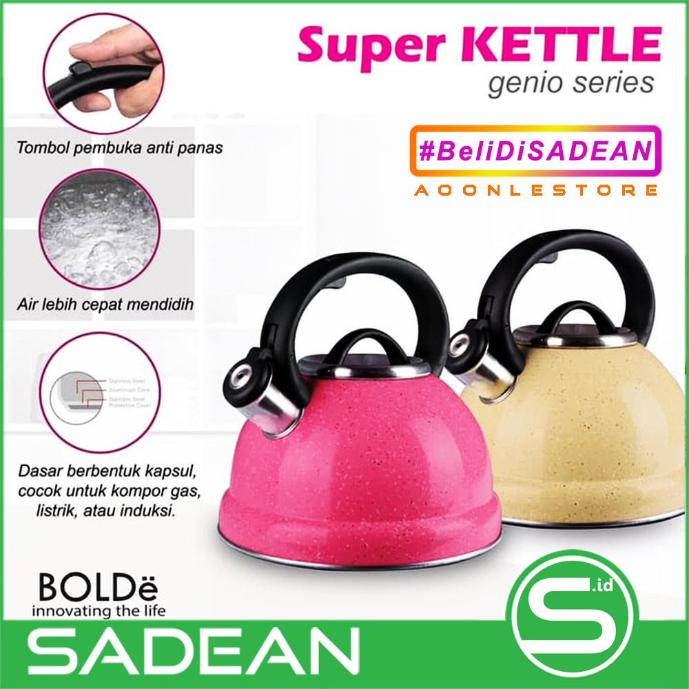 Teko Siul Bunyi Bolde Super Kettle Genio Series | Original