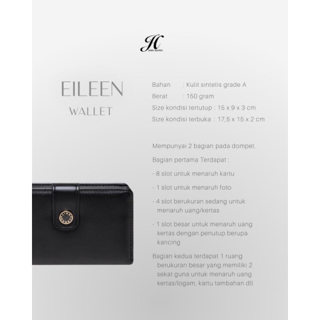 Jimshoney Eileen wallet dompet wanita lipat realpic cod card holder eilen original official store