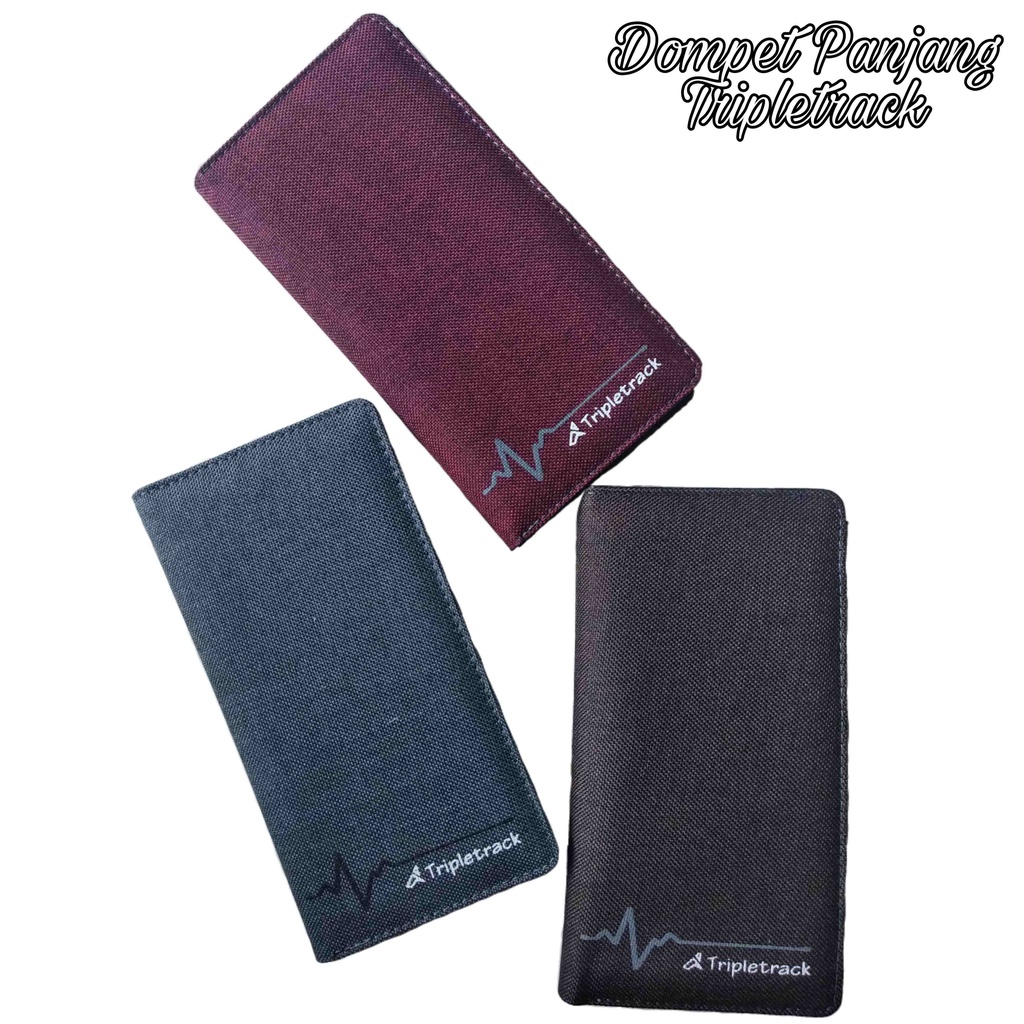 Dompet fashion Pria Panjang Tripletrack Bahan Canvas D01