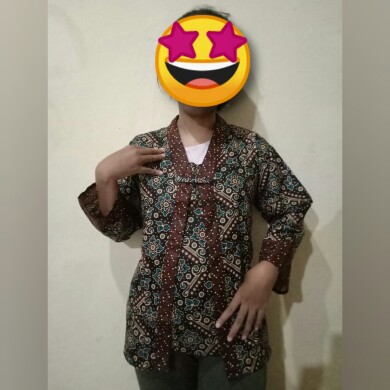 Tey-17 Batik Wanita Asj Sa Hrb026 Kenogo Kemeja Tosca Pendek