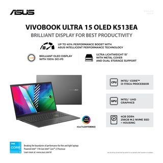 Jual ASUS VIVOBOOK K513EA/OLED321 i3-1115G4 4GB 256GB SSD Intel UHD