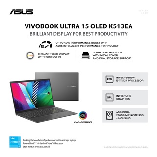 Jual ASUS VIVOBOOK K513EA/OLED321 i3-1115G4 4GB 256GB SSD Intel UHD