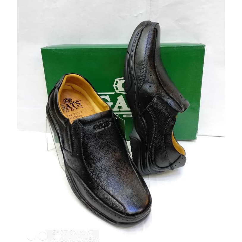 Sepatu kulit Gats MP2608 sepatu kerja pria bahan kulit warna hitam