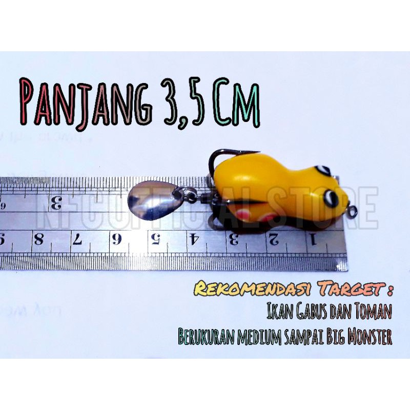 Soft frog Curut 3,5cm / 4gr ANTI MOCEL, Desain &amp; ketebalan yang sangat TEPAT, Target gabus dan toman