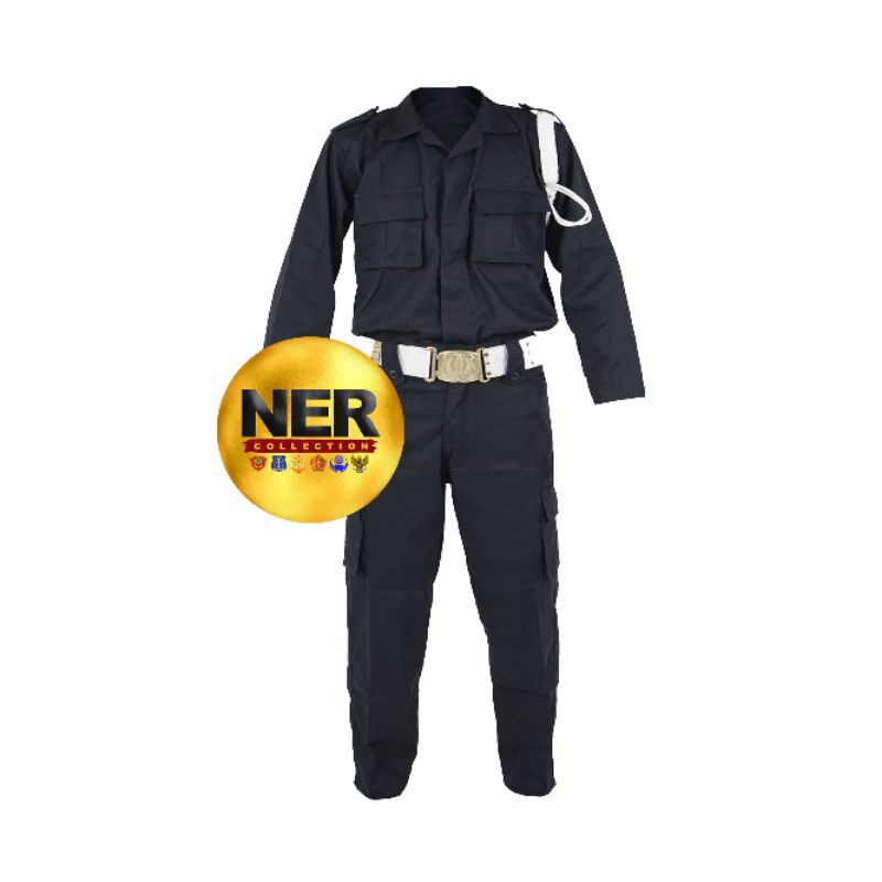 pdl satpam biru+kopel satpam+ talikur/ pdl satpam biru