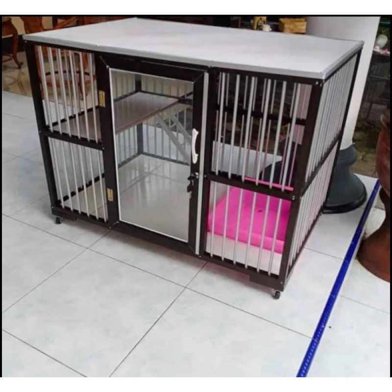 kandang kucing alumunium-Putih