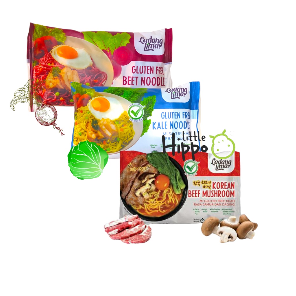 Ladang Lima Mie Veggie Noodle 76gr / Ladang Lima Mie / Mie Sehat / BB Booster / Penambah Nafsu Makan / MPASI Bayi / Anti GTM / Non Pengawet / Non MSG / Non Pewarna / Mpasi Baby / Snack MPASI / Snack Bayi / Cemilan Bayi