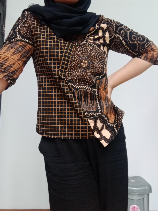 Mety Top Standar / Jumbo / Super Jumbo- Atasan Batik Jumbo Wanita Blouse Wanita / 262
