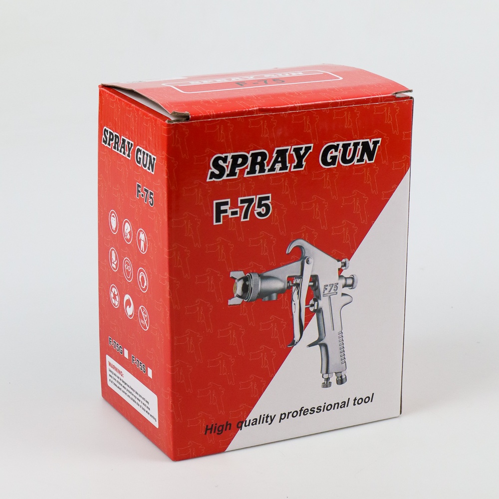 Professional Spray Gun Pneumatic Airbrush Metal Tank 1.0mm - F-75 - Silver