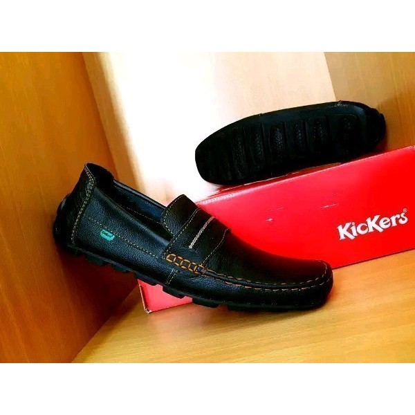 Alv 036 [Satipa_Store] Sepatu Kasual PRia Slip On Kickers 02 Sepatu Santai Slop Kulit Pansus Nyaman
