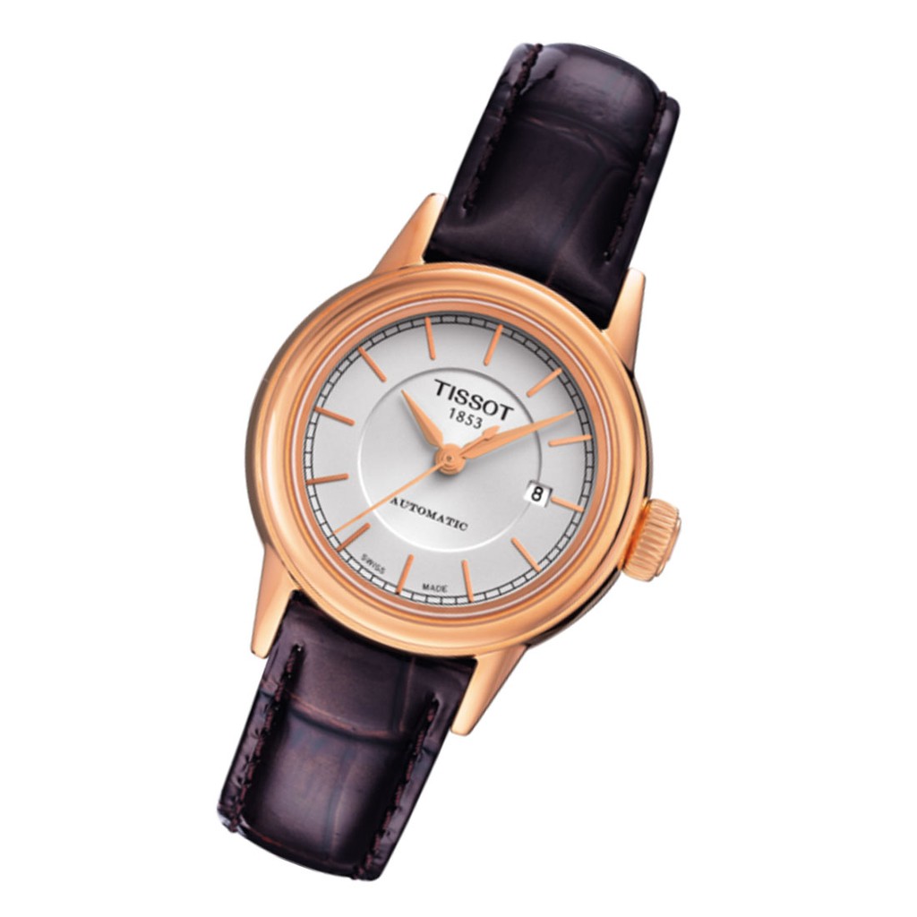 TISSOT Carson Automatic White Dial Leather Strap