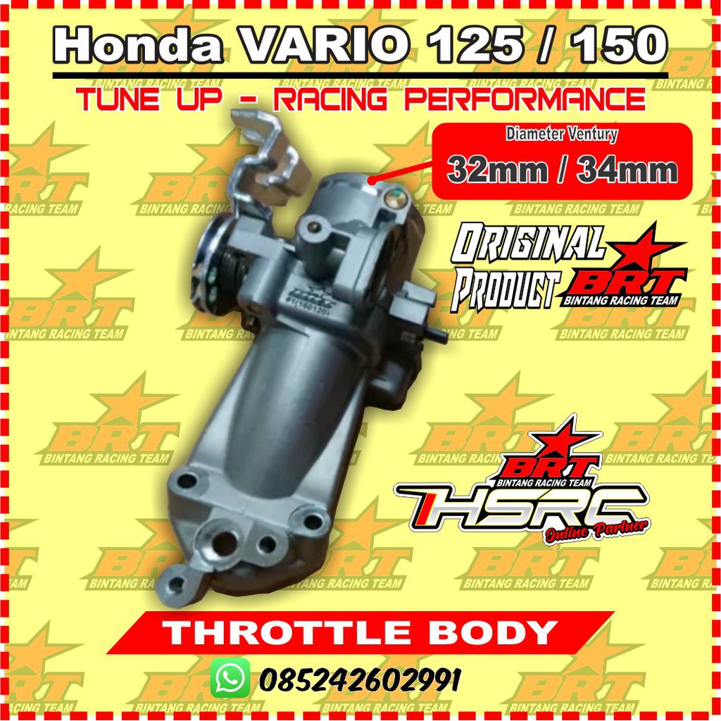 THROTTLE BODY Racing BRT VARIO 125 150 32mm TB 32 PCX CBU Built UP No SYS KTC XTR UMA TDR Kawahara