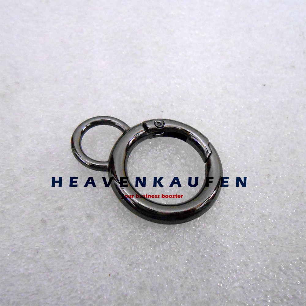 Ring Bulat Kuping Bisa Dibuka - Tutup Diameter Lubang 2 cm Tebal 4 mm Warna Black Nikel (Hitam)