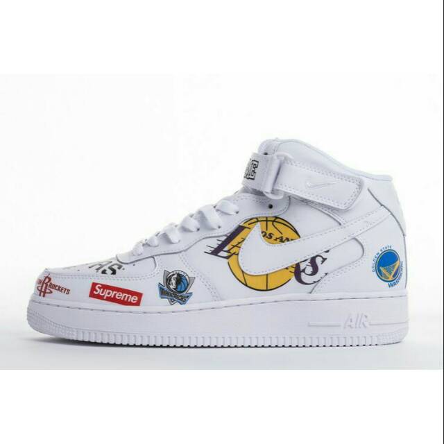 Nike Air Force 1 07 Mid NBA x Supreme White