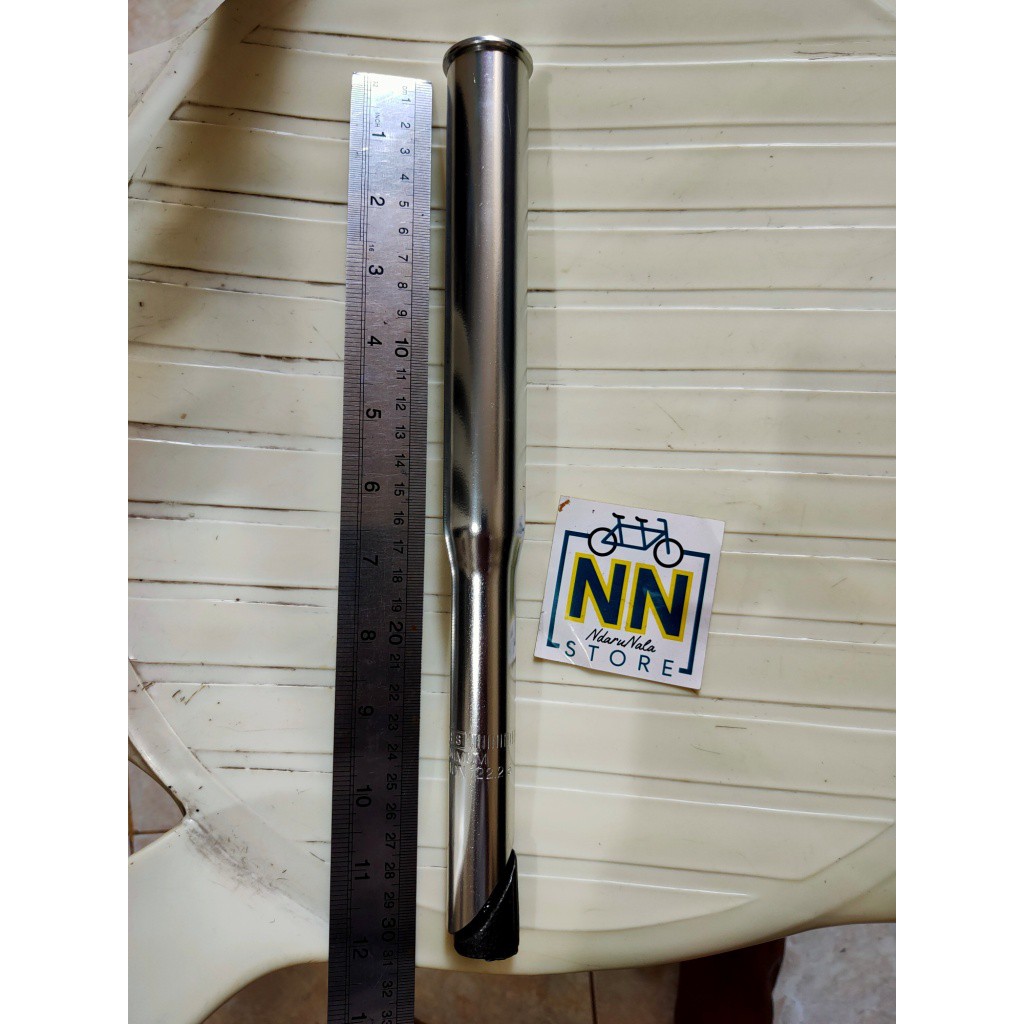 Adaptor stem 22.2 panjang 29 cm chrome nn store sepeda gowes