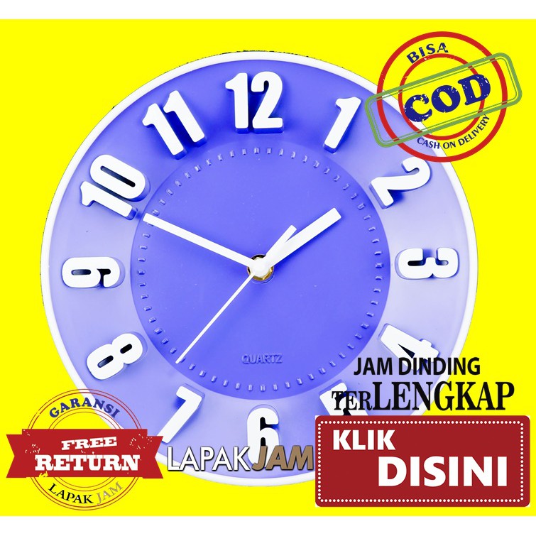  Jam  Dinding  Kikai KK9622 Bulat Polos Minimalis  Diameter 22 