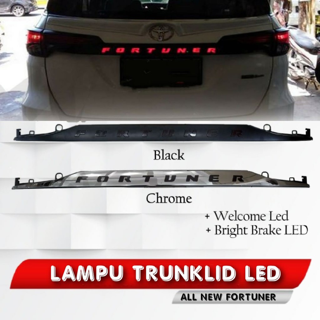 Jual Trunklid Fortuner Vrz Lampu Led Trunk Lid Pintu Bagasi Belakang Shopee Indonesia