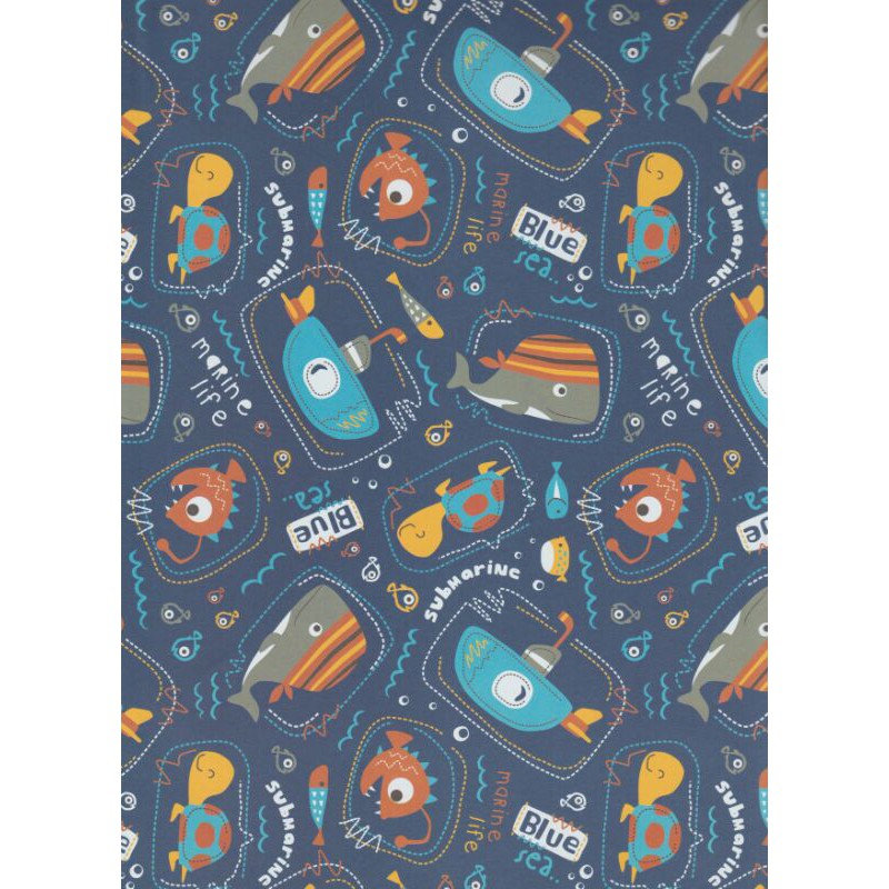 

Kertas Kado Sansan Wawa SW 5689 "animal/submarine/whale/turtle/fish