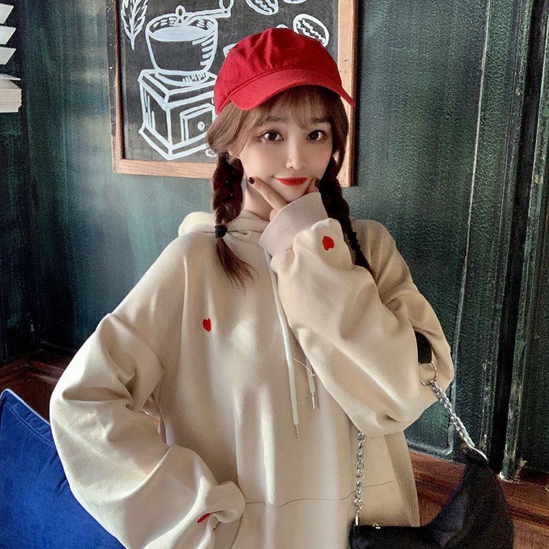 S - XXXXXL(6XL) Hoodie Love Heart Korean Fashion Jaket Jumbo Oversize Long Sleeve Harajuku Pria Wanita 5XL 4XL 3XL 2XL XL L M